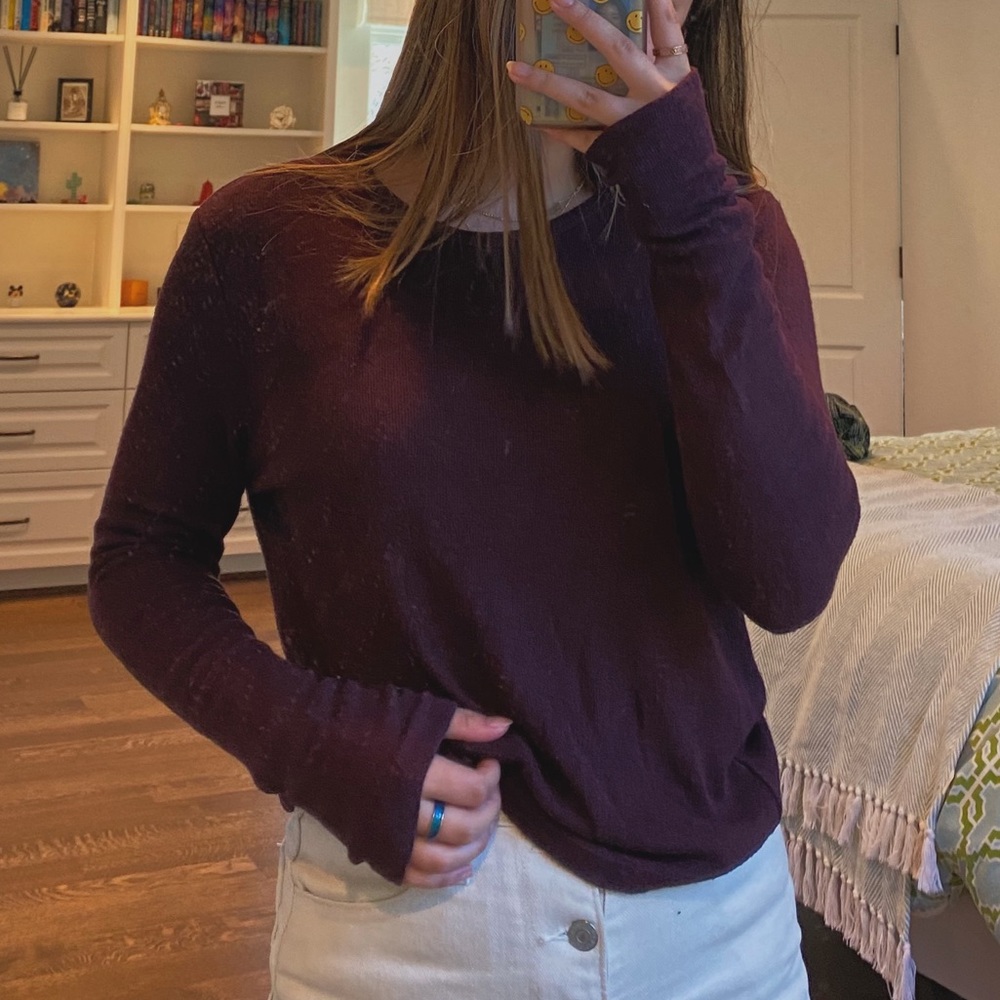 brandy melville burgundy long sleeve